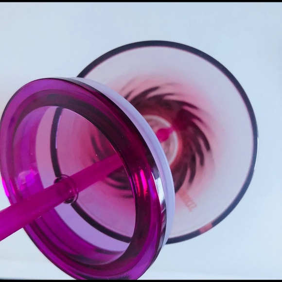 Ombre glass tumbler- coral & plum gradient - Picture 5 of 9